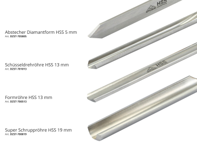 STUBAI HSS Drechselwerkzeug SET 4-teilig
